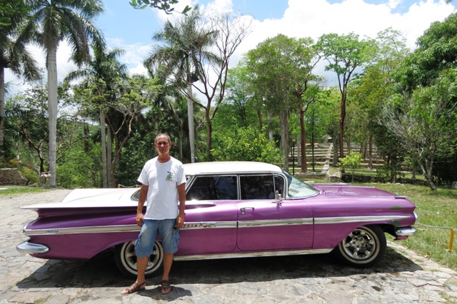 Rubén and his classic car