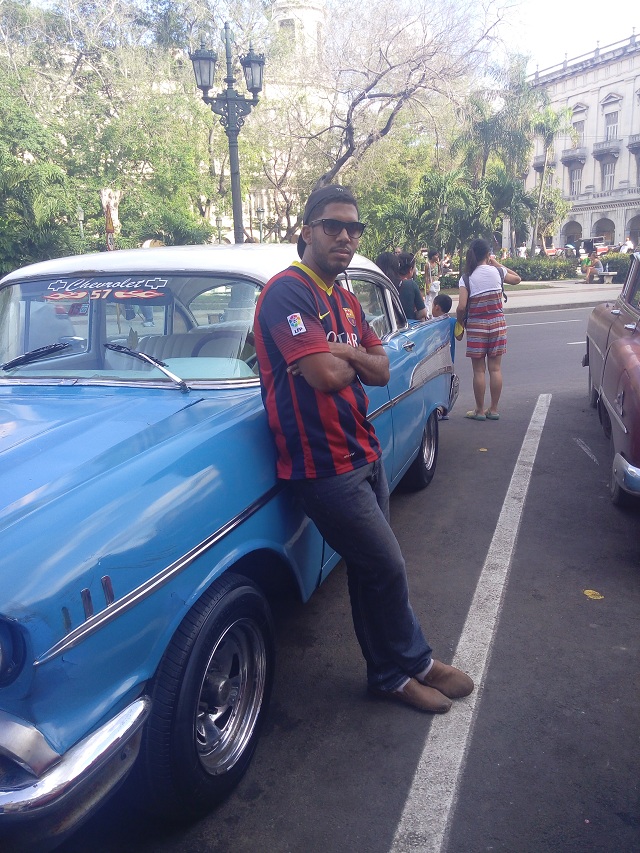 Reyniel and his classic car